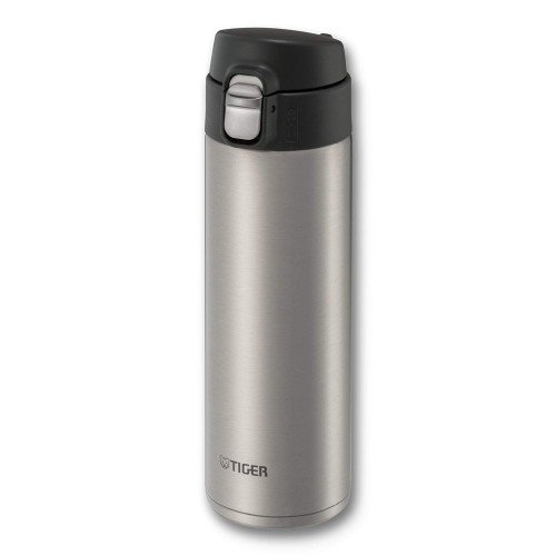 ULTRA LIGHT STAINLESS STEEL THERMAL BOTTLE WITH ONE PUSH OPEN 0.48L CLEAR STAINLESS